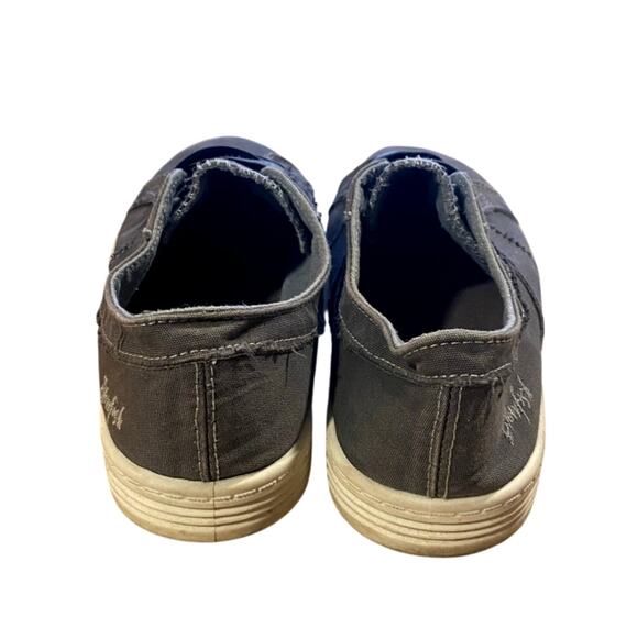 Blowfish Womans No Lace Sneakers 10 Gray Canvas Summer Slip On Shoes - Picture 6 of 11